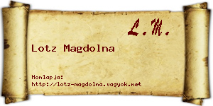 Lotz Magdolna névjegykártya