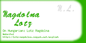 magdolna lotz business card